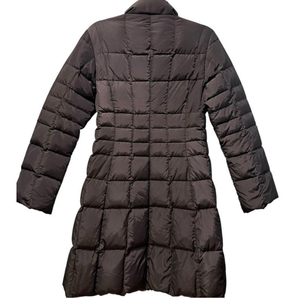 VTG Moncler Quilted Down Puffer Coat Vintage Long Gray Women's Size Small / Med - Picture 2 of 9
